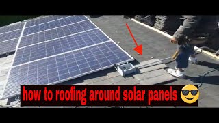 Solar panels installation  tile backup [upl. by Airdni]