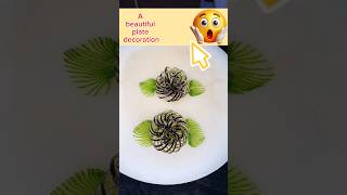 A beautiful Plate Decoration with Eggplant and Cucumber😱shorts youtubeshorts trending viralvideo [upl. by Elletsyrk]