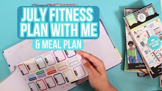 🥗 JULY 2024 Meal Plan With Me  Fitness Happy Planner [upl. by Lalise]