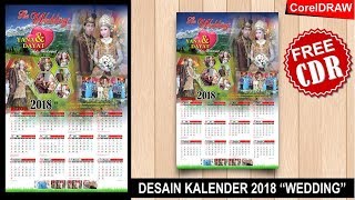 Desain Kalender 2018 dengan CorelDRAW Wedding Kalender  Tutorial Coreldraw [upl. by Repard]