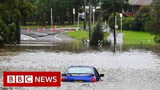 Tens of thousands told to evacuate Sydney amid floods  BBC News [upl. by Nylhtak]