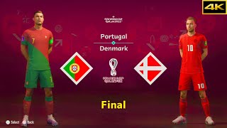 FIFA 23  PORTUGAL vs DENMARK  RONALDO vs ERIKSEN  FIFA WORLD CUP FINAL  4K [upl. by Osyth]