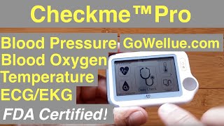 Wellue Checkme™Pro ECG SpO2 Temperature Blood Pressure Medical Grade Device Unbox amp 1st Look [upl. by Meehar617]