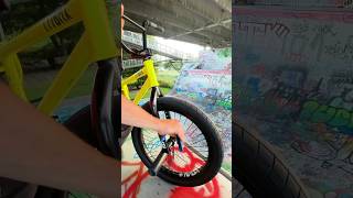 Cutting Spokes out of My BMX Wheel In Amsterdam 🤯😫 bmx bike shorts [upl. by Garreth]