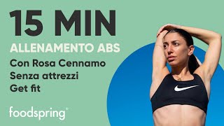 15 min Allenamento Addominali con Rosa CennamoGet Fit foodspring® [upl. by Rosalind]