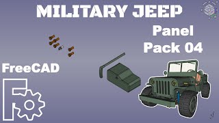 FreeCAD  Creating a Military Jeep 26 Panel Pack04 [upl. by Aeynod]