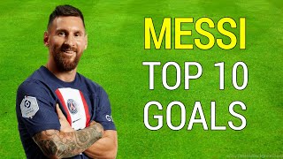 Lionel Messi Top 10 Goals for PSG [upl. by Enelloc]