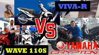 SUZUKI VIVA R VS YAMAHA CRYPTON VS HONDA WAVE [upl. by Dorey605]