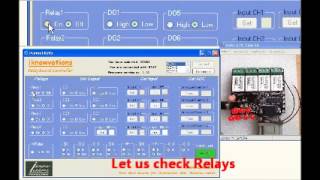 RS232 Serial Port Relay Switch demo [upl. by Arabele]