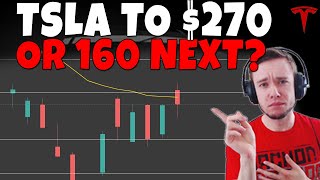 TSLA Stock  Tesla To 270 or 160 Next [upl. by Llednek]