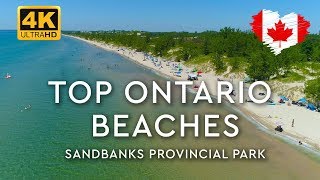 SANDBANKS Park Beaches in Ontario NEW 🔥 4K Aerials [upl. by Esirtal671]