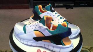 Nike Huarache Free 2012 QS  White  Blue Emerald  Resin [upl. by Natalee]