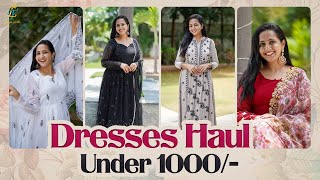 Dresses Haul Under 1000  online Shopping  Lasya Talks [upl. by Ma]