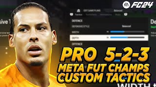 PRO 523 META FUT CHAMPS CUSTOM TACTICS  INSTRUCTIONS FC 24 [upl. by Oranneg84]