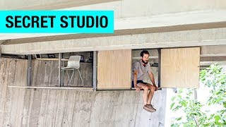 Hidden Studio Suspended Under a Bridge by Fernando Abellanas [upl. by Ytsirk]