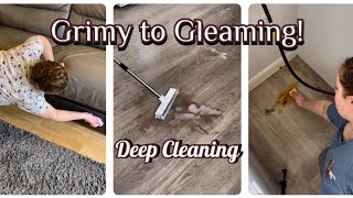 Grimy to Gleaming Downstairs deep clean compilation [upl. by Guillermo]