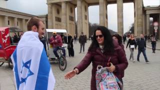 Publicly Walking With Israels Flag in Berlin [upl. by Nena]