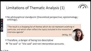 43 Strengths and Advantages of using Thematic Analysis [upl. by Skipton]