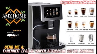 Farenheit Epsilon Super Automatic Coffee Machine Espresso Maker and Cafetera Automatica comes [upl. by Severen]