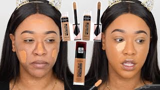 TESTING LOREAL INFALLIBLE FOUNDATION amp CONCEALER [upl. by Sivraj32]