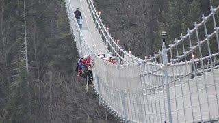 Bergrettung Reutte ÜbungsEinsatz auf der highline179  coolste Fußgängerhängebrücke der Welt [upl. by Naillil]