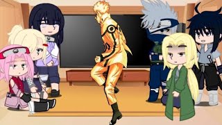 Naruto friends react Naruto and his family  Gacha react [upl. by Asylla855]