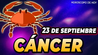 😲𝐒𝐈 𝐑𝐄𝐒𝐈𝐒𝐓𝐄𝐒 𝐍𝐎 𝐇𝐀𝐁𝐑Á 𝐍𝐀𝐃𝐈𝐄 💥𝐍𝐔𝐍𝐂𝐀💥 Cáncer♋Horoscopo de hoy 23 de septiembre de 2024 Tarot [upl. by Yelbmik]