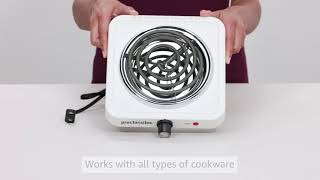 Electric Stove Single Burner Cooktop Proctor Silex Compact and Portable Adjustable Tempera [upl. by Watters]