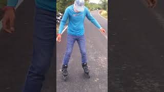 rollerblading for beginners trendingshortsskatingstuntsbalurghatviralshortspublicreaction 1mroy [upl. by Nodlehs217]