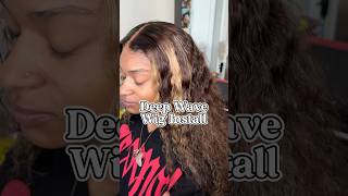 Highlight Deep Wave Wig Install wiginstall wigcontent wigtutorial 757hairstylist deepwavewig [upl. by Winsor386]