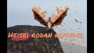 Heisei rodan remodel kaiju universe [upl. by Elrem339]