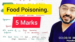 FOOD POISONING  5 marks  microbiology mbbs [upl. by Atinwahs894]