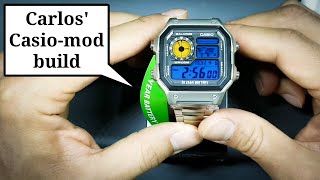 Modified Casio Customer Casio Mod Carlos Modded AE1200WH1A [upl. by Tomchay]