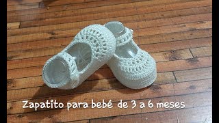 Zapatito de 10 cm para bebe de 3 a 6 meses [upl. by Mohandas]