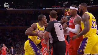 Rockets amp Lakers Fight Rondo Punches CP3 in the Face HOU vs LAL Highlights [upl. by Ahsela]