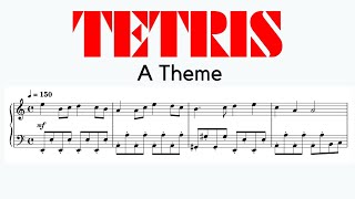 Tetris A Theme 🔹 Tutorial  Sheet Music  ChochePiano [upl. by Ametaf]