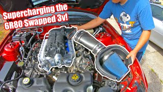 Supercharging the 6R80 Swapped 3v Mustang GT Part 3 Bolting on the Supercharger [upl. by Ellehsat]