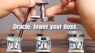 How to Adjust the Dose on the SageBreville Oracle Espresso Machines [upl. by Holcman902]