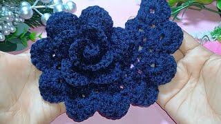 TUTORIAL Rosas a Crochet Paso a Paso Fácil de Hacer [upl. by Ianahs]