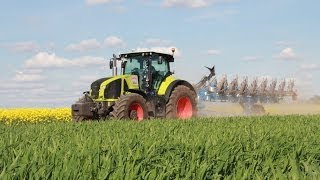 Claas Axion 920 Traktor mit Rabe Kormoran Pflug [upl. by Ehc485]