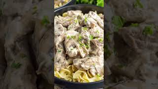 Slow Cooker Beef Stroganoff – Comfort in a Pot StepbyStep shorts shortsvideo food recipe [upl. by Jandel]