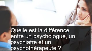 Quelles sont les différences entre les psychologues et les psychiatres  principales différences [upl. by Giannini903]