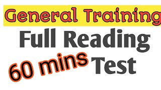 IELTS READING TIPS and TRICKS  FULL READING TEST General training ielts solve full reading 60min [upl. by Joshi]