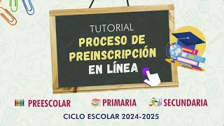 Videotutorial Preinscripciones En Línea 20242025 [upl. by Nitram]