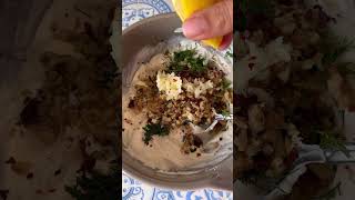 Fufus Kitchen Quick and Easy Labneh Dip Middle Eastern Savory Yogurt Dip [upl. by Akim67]