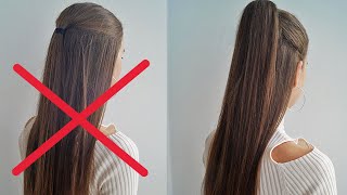 HOW TO HALFUP VOLUMINOUS PONYTAILSTEP BY STEP [upl. by Anifad]