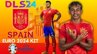 DLS 24 Kits Spain Euro 2024 Kits 🟡🔴  DLS24 Euro 24 Kits [upl. by Nagy]