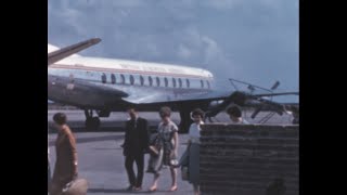 Barcelona El Prat Airport 1958 archive footage [upl. by Ayifa]