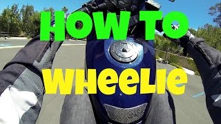 How To Wheelie A Motorcyle Ninja 250R [upl. by Moraj]