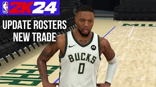 NBA 2K24 UPDATE ROSTERS TRADE  CURRENT GEN PS4 XBOX ONE NINTENDO SWITCH 92823 [upl. by Navets931]